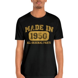 1950 Birthday Gift Vintage Born in 1950 T-shirt for Men 73rd - Etsy