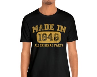 1948 Vintage Mens T-Shirt - 76th Birthday Gift - 1948 Collection