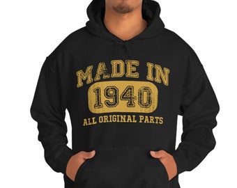 1940 Vintage Hoodie zum 84. Geburtstag - Herren- und Damengrößen - Made in 1940