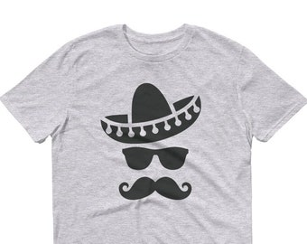 Mexican Hat Mustache T-shirt Cinco de Mayo Party Shirt