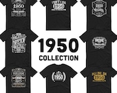 1950 Birthday Gift, Vintage Born in 1950 t-shirt for men, 70th Birthday, Made in 1950 T-shirt, 70 Year Old Birthday Shirt- 1950 Collection