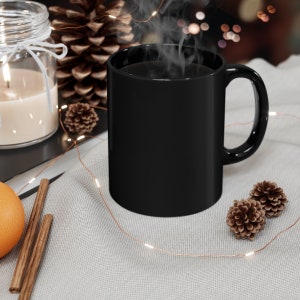 Black 11oz Mug Sublimation Black ceramic coffee mug 11 oz White 11 oz Ceramic mug image 3