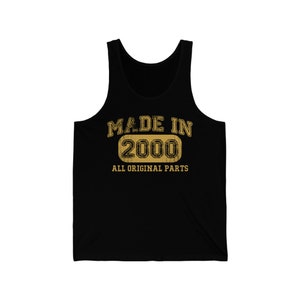 Vintage 2000 Tank Top 24th Birthday Gift for Him or Her Made in 2000 24 Years Old image 2