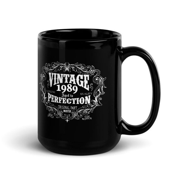 1989 Born Mug - Cadeau du 35e anniversaire pour homme et femme - Mug à café pour 35 ans - Cadeau parfait pour lui ou elle