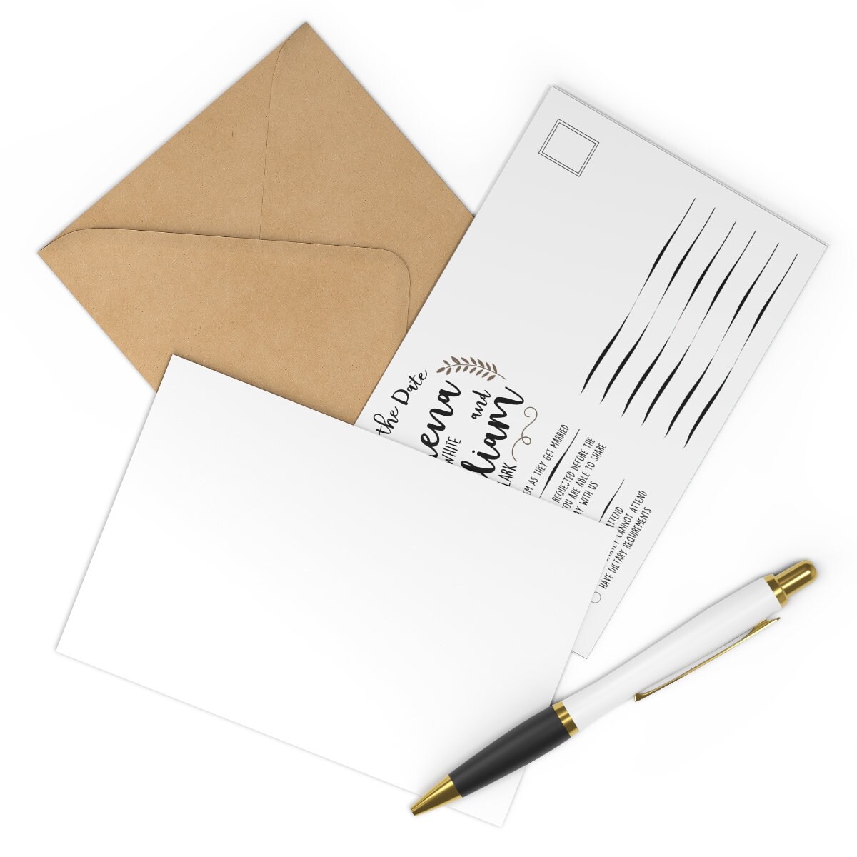 Custom Postcard Postcards Set of 7 pcs with Craft paper Etsy