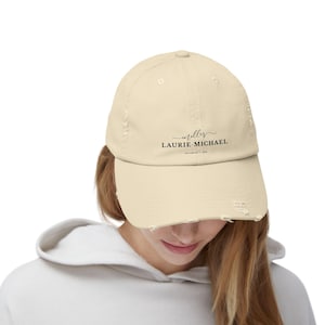 Custom Hat for Woman Custom Unisex Trucker Hat - Custom distressed Trucker Hat Personalized Cap Your text here Embroidered Cap self gift