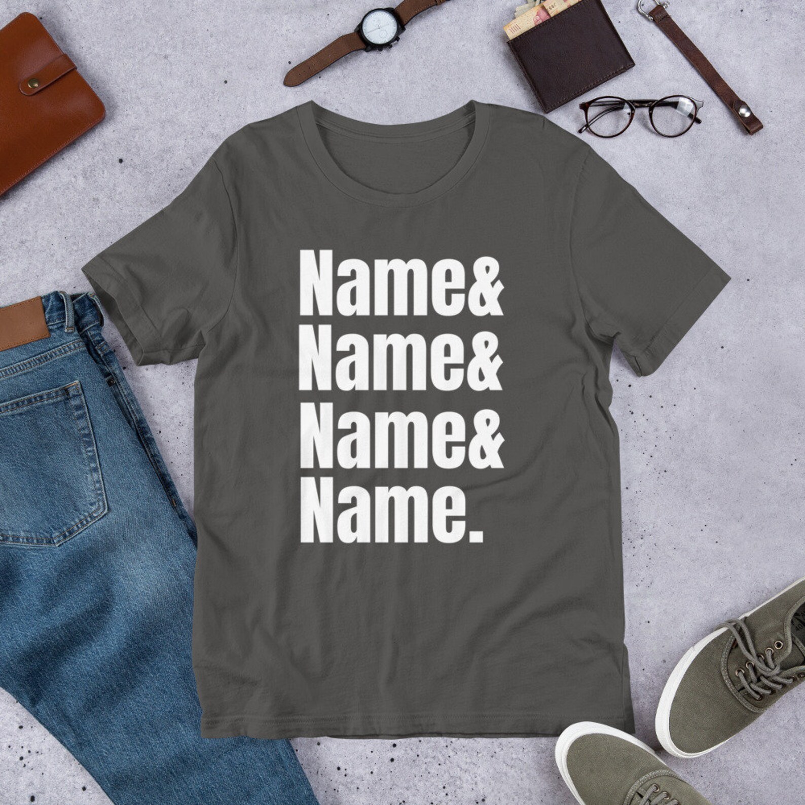 custom-name-list-t-shirt-personalized-name-tshirt-name-etsy