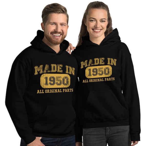 1950 Vintage Hooded Sweatshirt 74th Birthday Gift for Menwomen 