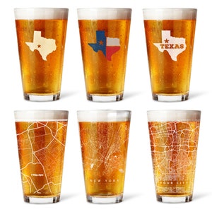 Custom Pint Glass Frosted Clear, Beer glass customizable with your text logo and image printed on it image 5