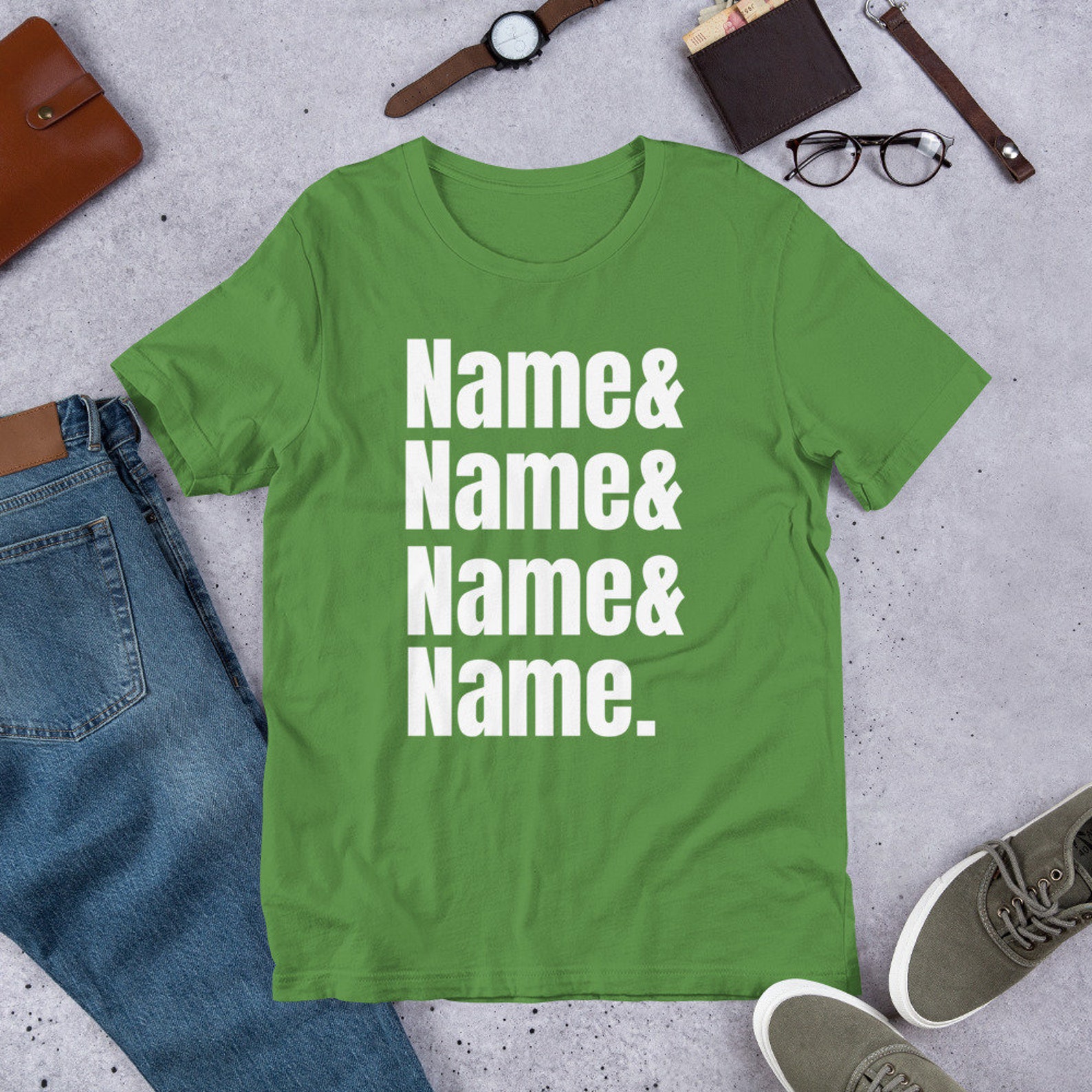 Custom Name List Tshirt Personalized Name Tshirt Name Etsy
