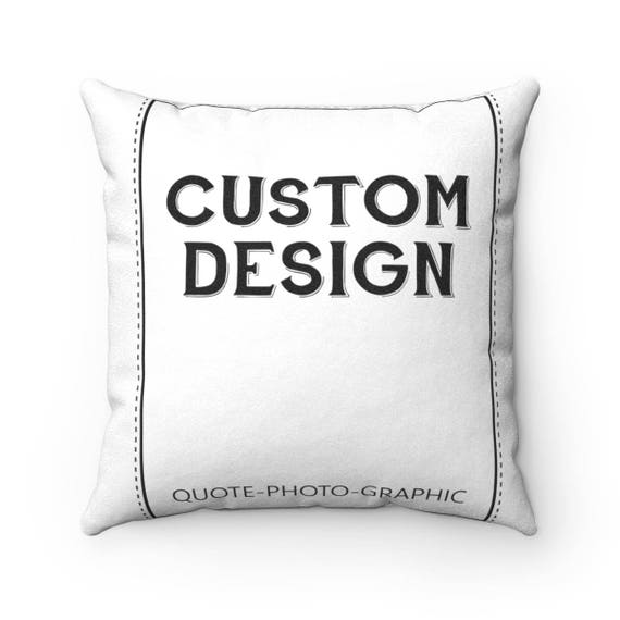 Personalized Faux Suede Square Pillow Case Custom Pillow Etsy