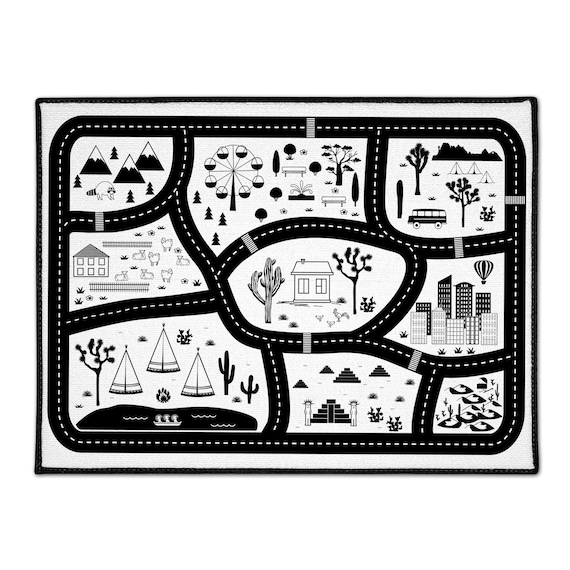 Road Rug For Kids Nursery Rug For Boys Play Rug Play Mat Car Rug