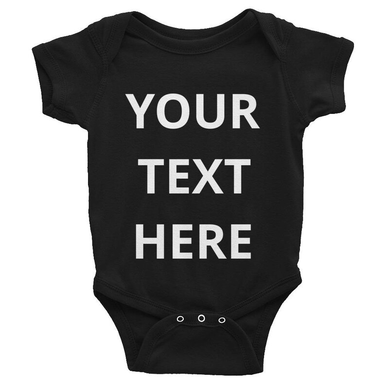 Logo Graphic custom text quote Personalized Infant Baby Rib Bodysuit Customize With your photo