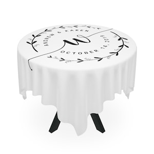 Custom Polyester Tablecloth: Personalized Design, 55.1&quot; Square