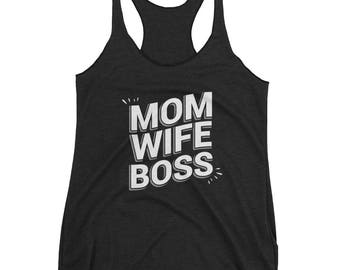Mom Wife Boss tank top - Funny Mom Gifts for Mother's Day