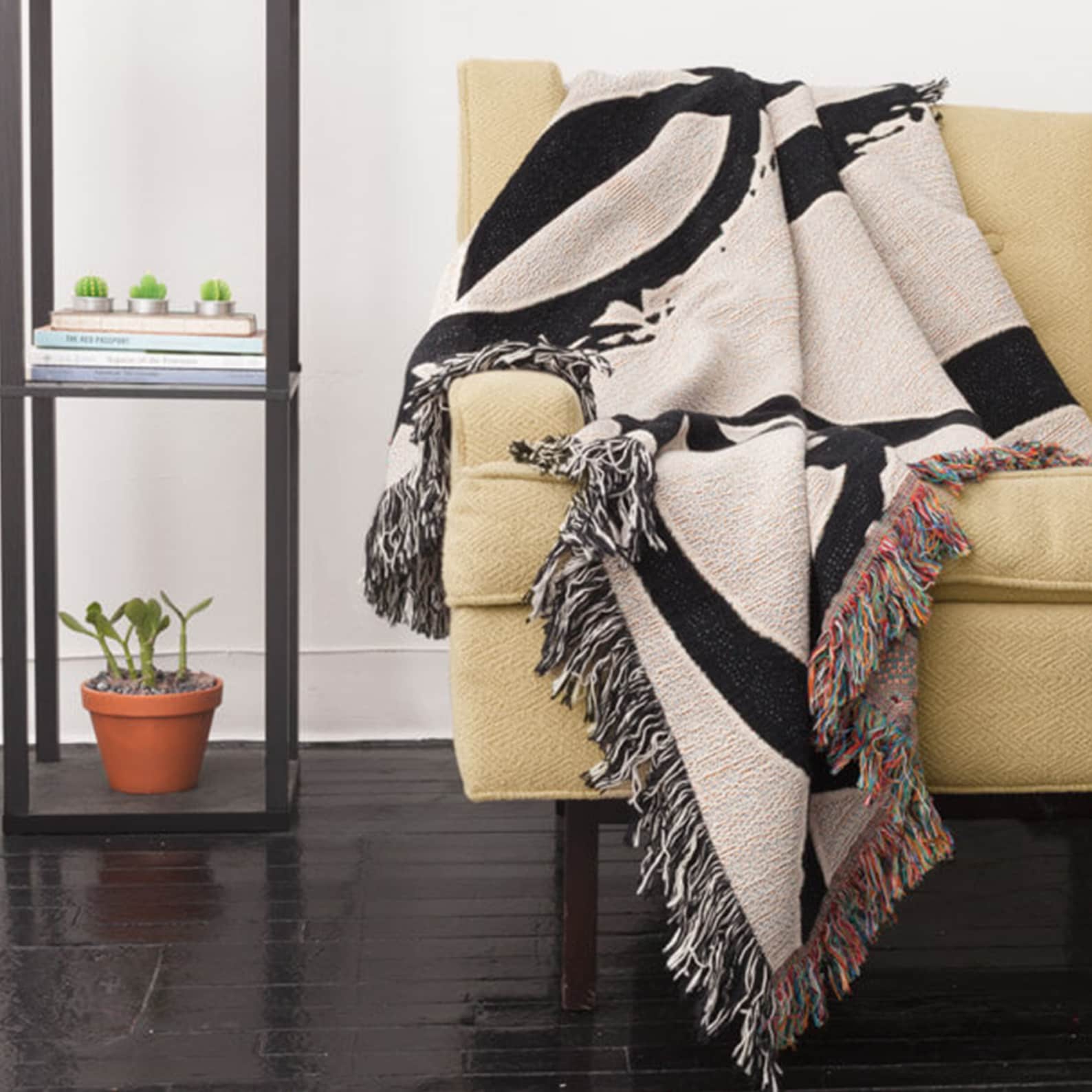 Woven Throw Blankets Personalized Blanket With Photo Quote Etsy