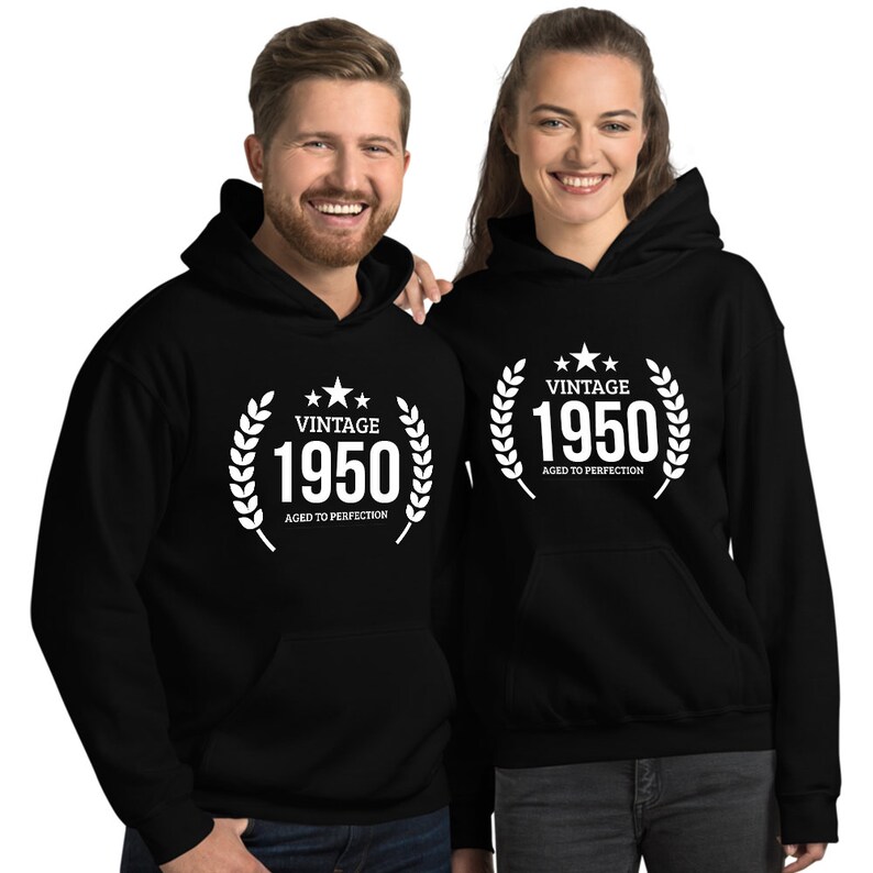 1950 Birthday Gift Vintage Born in 1950 Hooded Sweatshirt for | Etsy