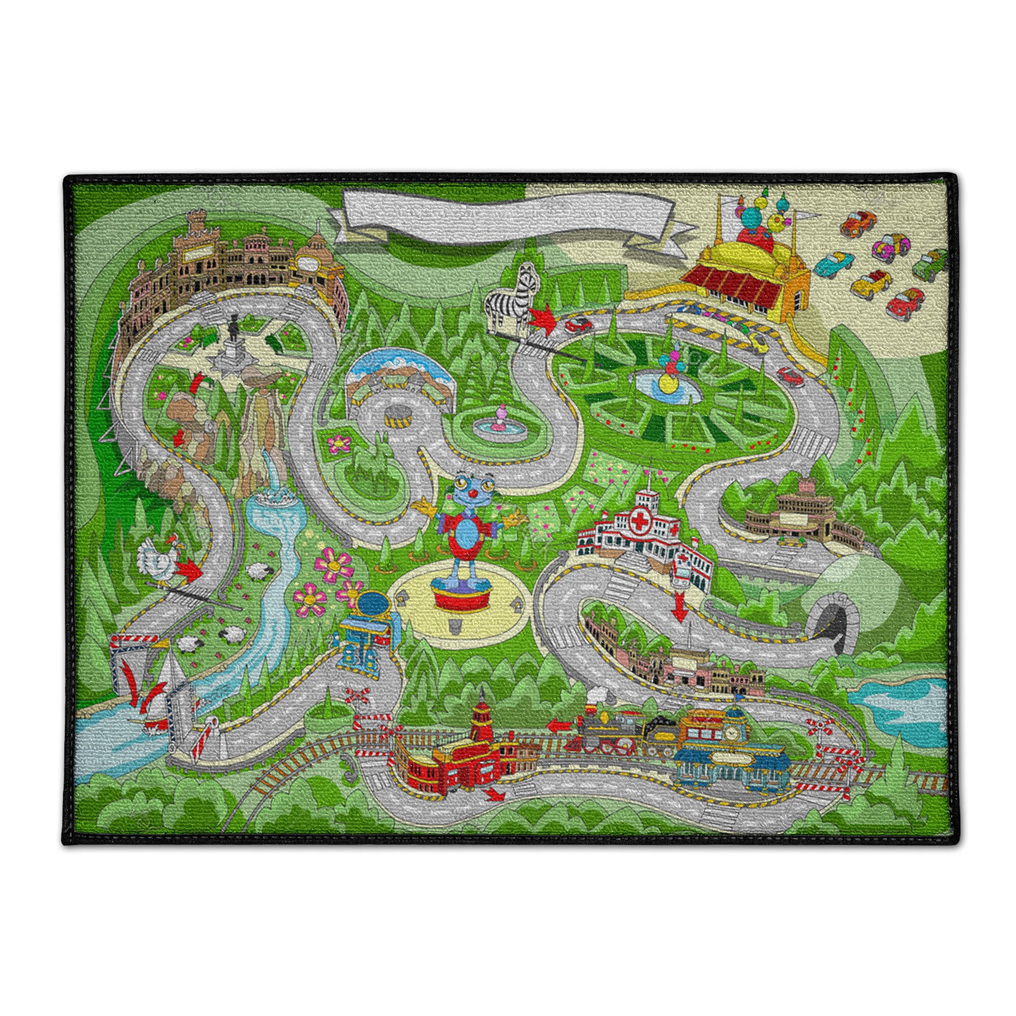 Road Rug For Kids Nursery Rug For Boys Play Rug Play Mat Car Etsy