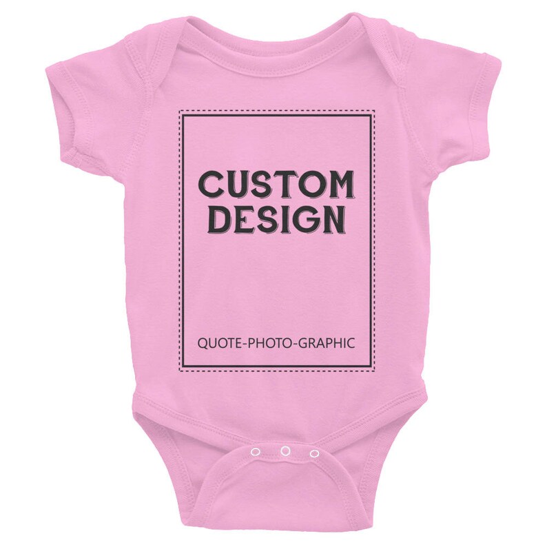 Logo Graphic custom text quote Personalized Infant Baby Rib Bodysuit Customize With your photo
