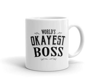 Taza de café de agradecimiento al jefe: regalo del día del jefe más bueno del mundo para hombres y mujeres