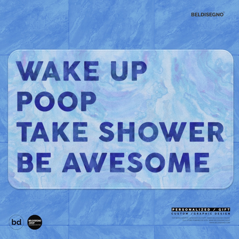 Personalized Bath Mat Custom Bathroom Rug Funny Shower Etsy