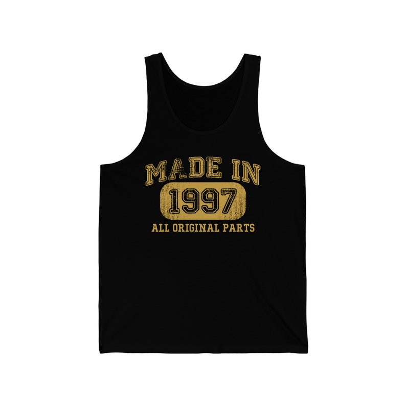 Vintage 1997 Born Tank Tops 27th Birthday Gift for Men and WomenOR1997 Born Tank Tops 27th Birthday Gift for HimHer image 2