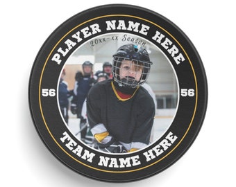 Custom Hockey Puck with name and photo personalized