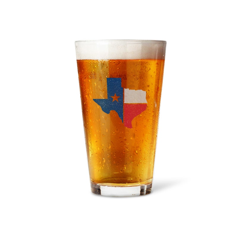 Custom Pint Glass Frosted Clear, Beer glass customizable with your text logo and image printed on it image 7