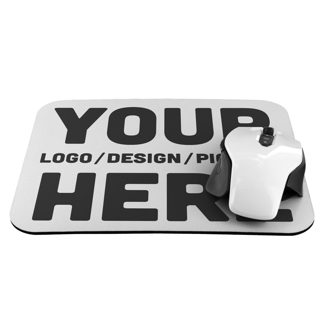 Custom Mousepad Name, Personalized Mouse Pad , Marble Mousepad, Floral Mousepad With Saying