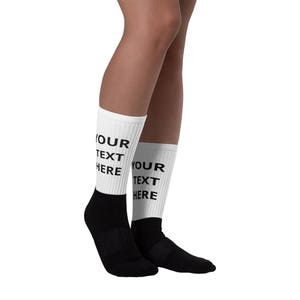 Personalized Socks Funny custom Socks with saying, image, photo Customize With your photo Logo Graphic custom text quote self gift image 6