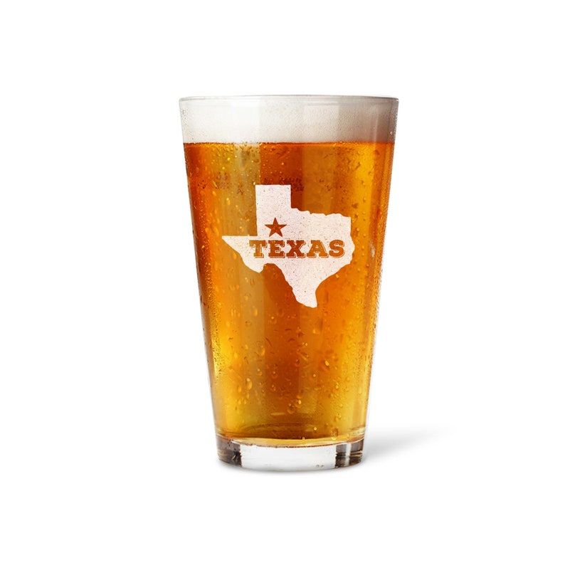 Custom Pint Glass Frosted Clear, Beer glass customizable with your text logo and image printed on it image 8