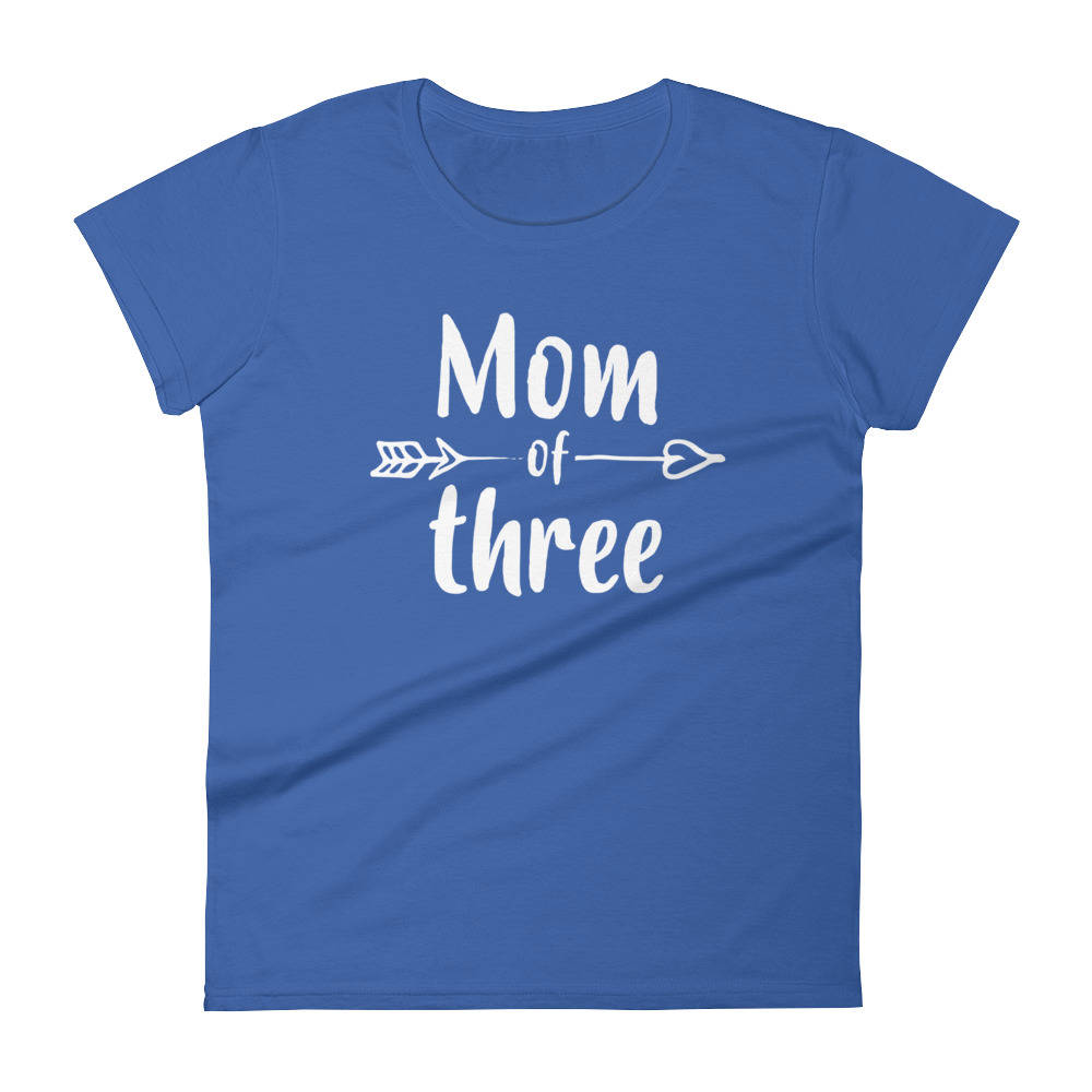 3人のmama◡̈☆　くま×チェック Mom of Three T-shirt - Mother's Day Gift - Etsy