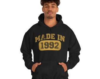 1992 Vintage Hoodie - 32nd Birthday Gift for Men and Women - Made in 1992 Sweatshirt