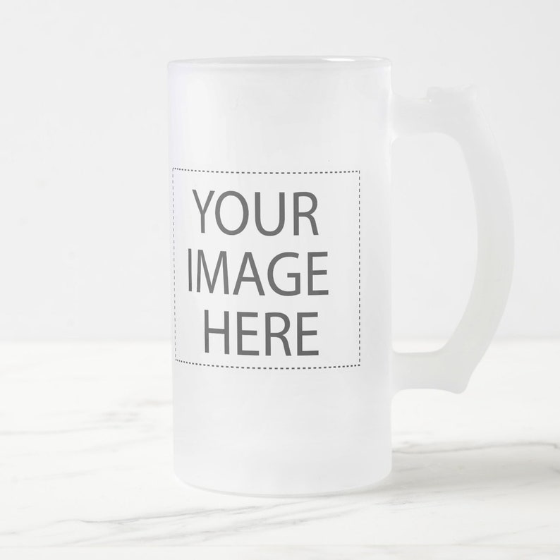 a frosted glass mug with a white background