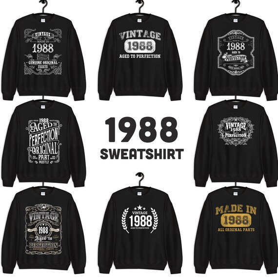 1988 Birthday Gift Vintage Born in 1988 Sweatshirts for men | Etsy 1988 Birthday Gift Vintage Born in 1988 Sweatshirts for men | Etsy