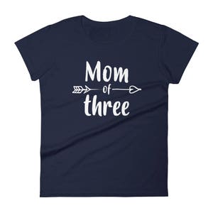 Mom of Three t-shirt - Gift for mother of 3 kids three children, mom three daughters, three sisters, mom of three kids, set of three