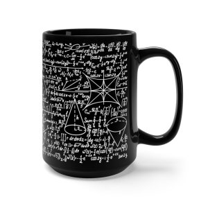 Math lover Math Teacher Gift Math Equation Cool Quadratic Formula Geek Nerd Coffee Mug Math Equation mug gift for math nerd Ceramic 15oz/Black