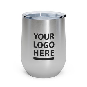 Custom Wine Tumbler 12oz Insulated Tumbler Personalized Wine Tumbler with Lid Logo Name Image Stainless