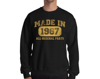 Vintage 1967 Sweatshirt for Men and Women  57th Birthday Gift  Custom 57 Year Old Birthday Shirt