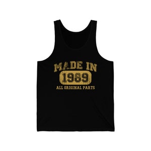 Vintage 1989 Tank Tops 35th Birthday Gift for Him or Her image 2