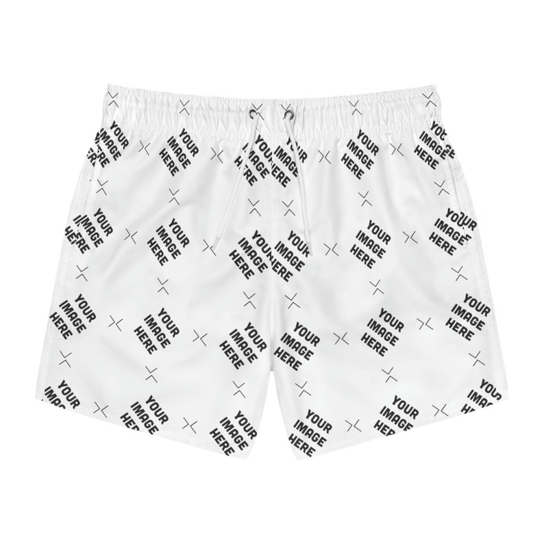 a white shorts with a black and white pattern on it