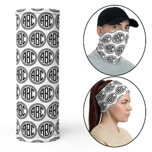 Custom Solid Color Neck Gaiter Face Covering Mask with logo Personalized Facemask Gaiter Bandana Head Shield Adults Protection Scarf Head image 2