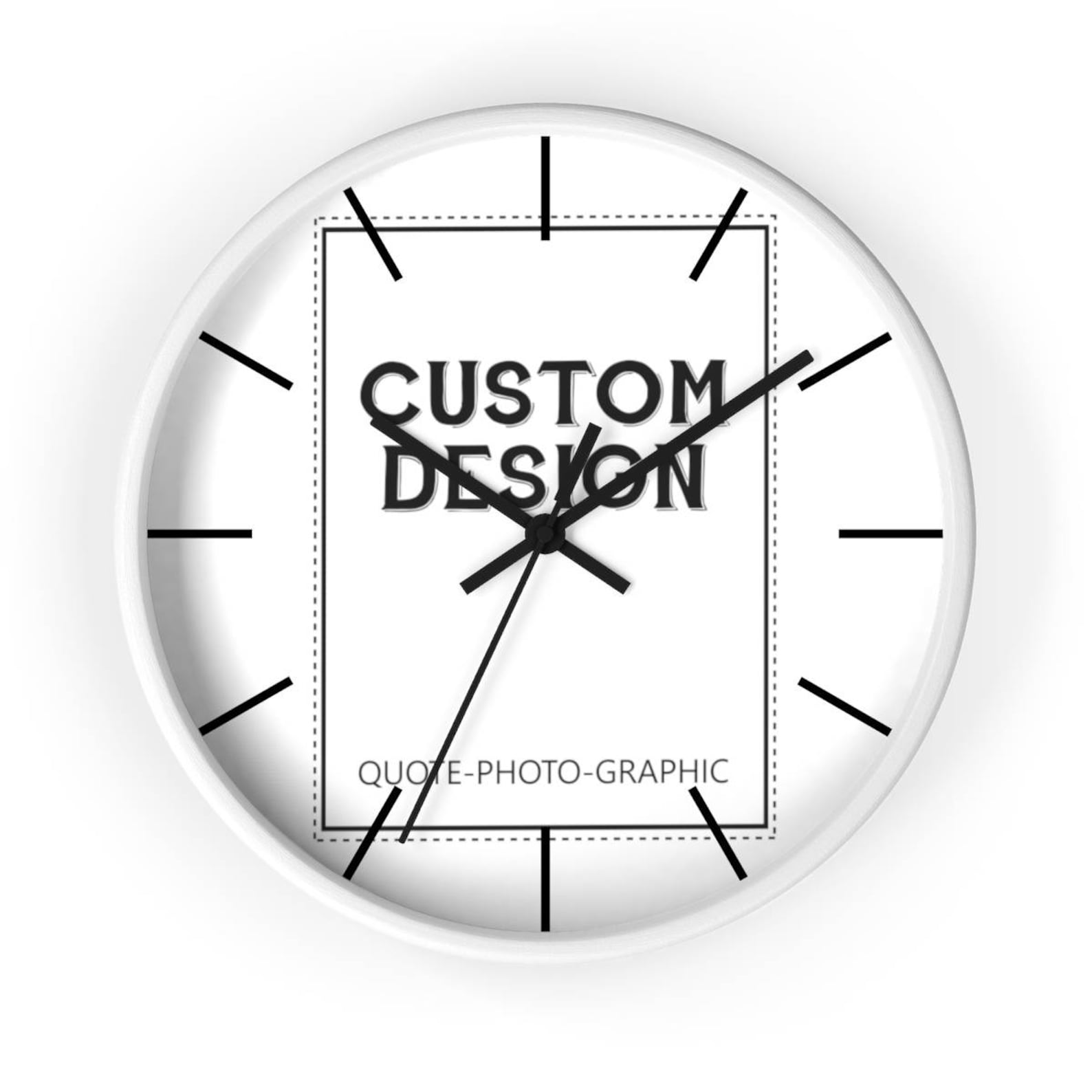 Custom Wall Clock Custom Photo Clock Picture Frame Clock Etsy