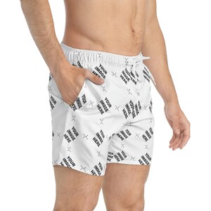 Personalized Swim Trunks Free customization with your quote, Logo, photo and graphic image 4