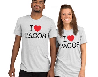 I love Tacos t-shirt for women, Heart Tacos Shirt, taco party, Taco Tuesday, funny tacos shirt for her, Love Tacos, Cinco De Mayo, Mexican