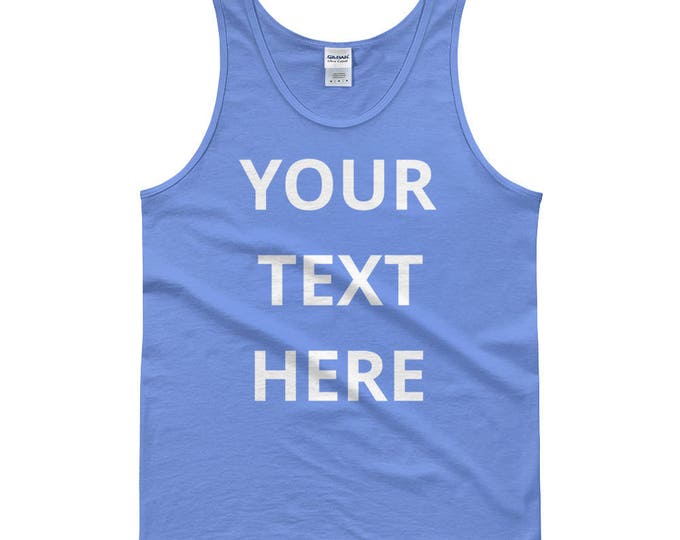 Personalized Tank top  Customize With your photo - Logo - Graphic custom text quote