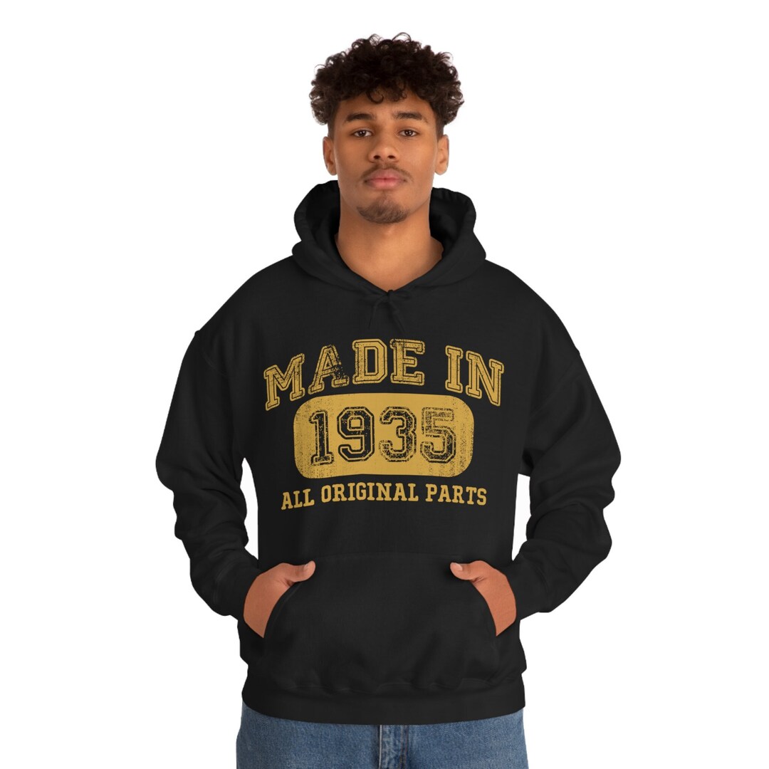 1935 Vintage Hooded Sweatshirt for Menwomen 89th Birthday Gift Made in — free download