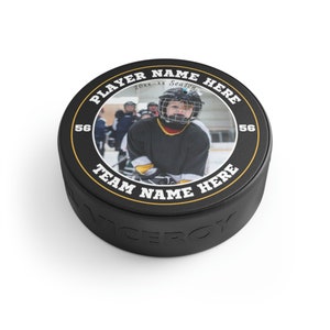 Custom Hockey Puck with name and photo personalized image 2