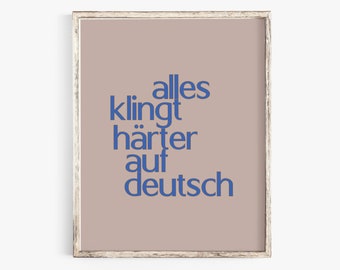 German Saying Printable, Instant Download, Classroom Wall Art, Language Teacher Gift