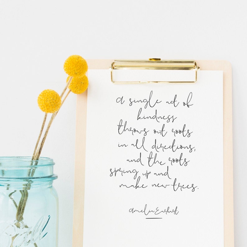 Amelia Earhart Quote Act of Kindness Printable Instant | Etsy